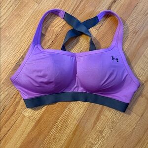 Under Armour Lavender Sports Bra with Black Accents